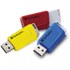 Lot de 3 Clé USB Verbatim Store 'n' Click 16 Go - Bleu, Rouge, Jaune - USB 3.2