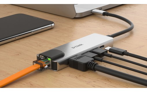 D-Link DUB-M520 station d'accueil Avec fil Thunderbolt 3 Aluminium, Noir