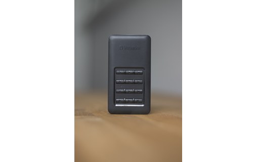 Verbatim Store 'n' Go Secure 256 Go - Argent, Noir - SSD externe USB-C - 53402