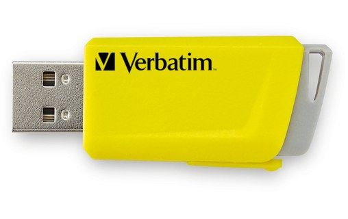 Lot de 3 Clé USB Verbatim Store 'n' Click 16 Go - Bleu, Rouge, Jaune - USB 3.2