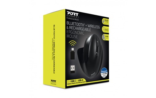 Souris sans fil PORT Designs 900706-BT - Noire - Ergonomique