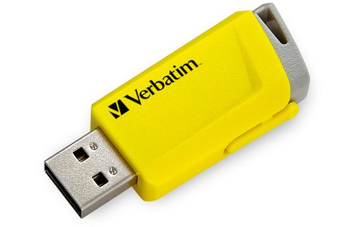 Lot de 3 Clé USB Verbatim Store 'n' Click 16 Go - Bleu, Rouge, Jaune - USB 3.2