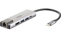 D-Link DUB-M520 station d'accueil Avec fil Thunderbolt 3 Aluminium, Noir