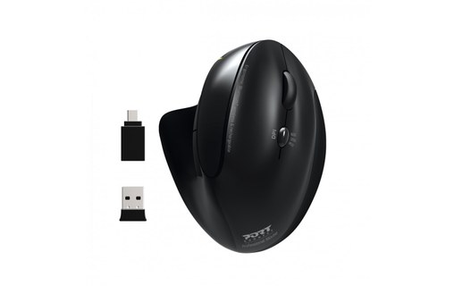 Souris sans fil PORT Designs 900706-BT - Noire - Ergonomique