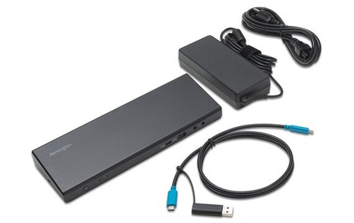Kensington SD4750P Station d’accueil USB-C & USB-A avec 2 sorties 4K, chargeur 8