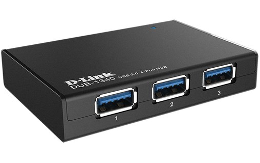 D-Link DUB-1340 hub & concentrateur Noir