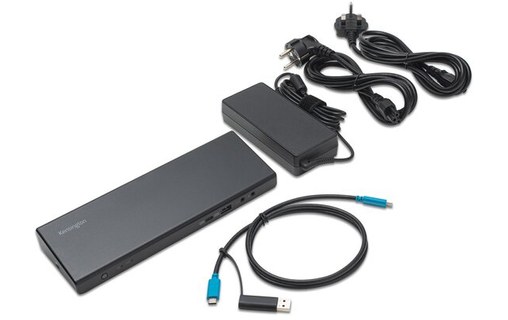 Kensington SD4750P Station d’accueil USB-C & USB-A avec 2 sorties 4K, chargeur 8