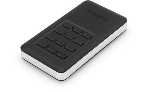 Verbatim Store 'n' Go Secure 256 Go - Argent, Noir - SSD externe USB-C - 53402