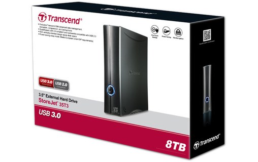 Transcend StoreJet 35T3 8 To - Noir - Disque dur externe