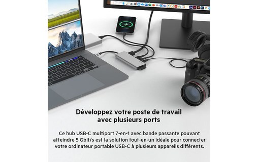 Belkin Hub USB-C - Station d'accueil 7 ports - Charge USB-C 100W