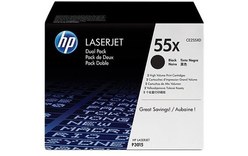 HP 55X Toners Pack de 2 Noir CE255XD
