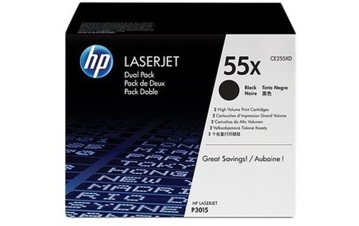 HP 55X Toners Pack de 2 Noir CE255XD