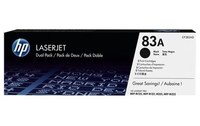 HP 83A Toners Pack de 2 Noir CF283AD
