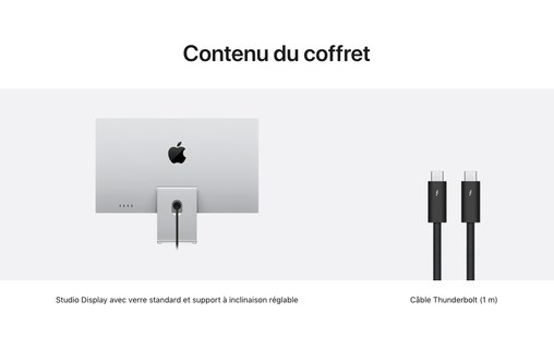 Écran 27" Apple Studio Display 5K LED - Verre standard - Inclinaison
