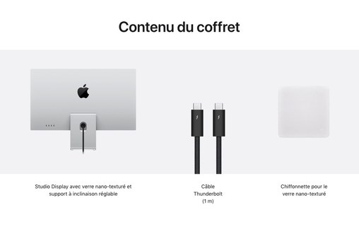 Écran 27" Apple Studio Display 5K LED - Verre nano-texturé - Inclinaison