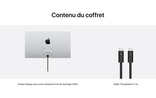 Écran 27" Apple Studio Display 5K LED - Verre standard - VESA