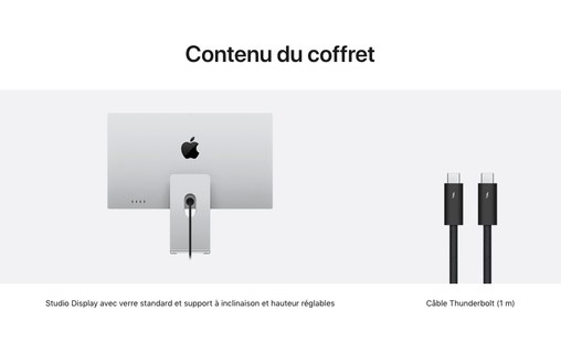 Écran 27" Apple Studio Display 5K LED - Verre standard - Hauteur/Inclinaison