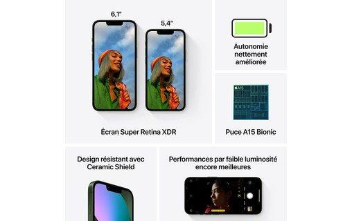 Apple iPhone 13 mini 128 Go Vert