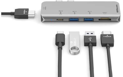 Station d'accueil Multimédia USB-C 5 ports - EZQuest X40225