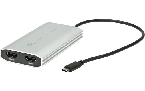 Adaptateur DisplayLink USB-C vers Dual HDMI 2.0 4K pour Mac M1/M2 - OWC -  Vidéo - OWC