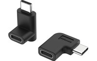 Pack de 2 Mini Adaptateurs coudés 90° USB-C vers USB-C 10Gbit/s - EZQuest X40072