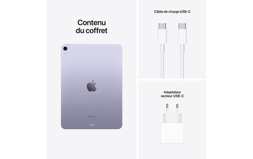 Apple iPad Air 10,9" - 2022 - Wi-Fi - 256 Go - Mauve