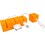 Lot de 4 passe-câbles aimantés (taille S) Orange Gestion des câbles Function101