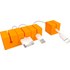 Lot de 4 passe-câbles aimantés (taille S) Orange Gestion des câbles Function101
