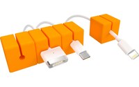 Lot de 4 passe-câbles aimantés (taille S) Orange Gestion des câbles Function101