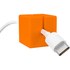 Lot de 4 passe-câbles aimantés (taille S) Orange Gestion des câbles Function101