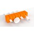 Lot de 4 passe-câbles aimantés (taille S) Orange Gestion des câbles Function101
