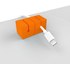 Lot de 4 passe-câbles aimantés (taille S) Orange Gestion des câbles Function101