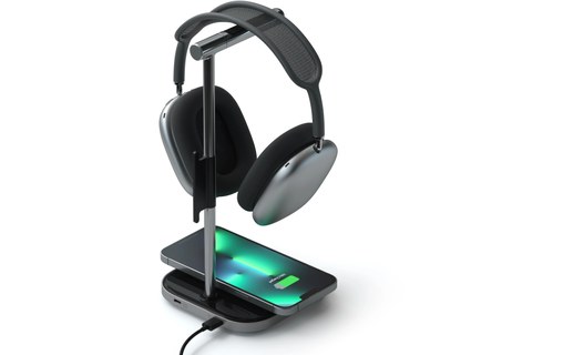 Support casque 2 en 1 avec chargeur sans fil induction - Satechi