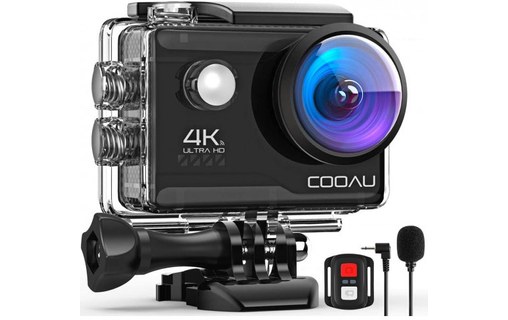 Caméra Cooau 4K, la caméra d'action avec micro externe - Caméras Sport -  COOAU