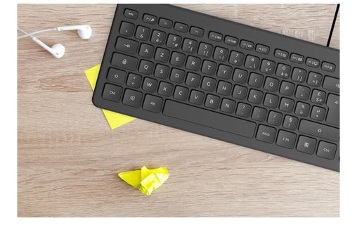 MOBILITY LAB ML304250 - Clavier PC Business Filaire avec 2 hub USB intégré - Noi