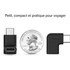 Pack de 2 Mini Adaptateurs coudés 90° USB-C vers USB-C 10Gbit/s - EZQuest X40072