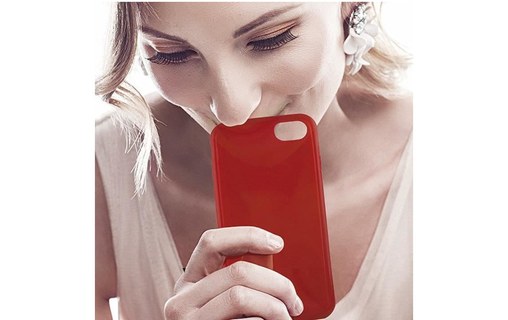 KSIX Coque de protection Sense Aroma - Parfum Fraise pour Iphone 7 Rouge