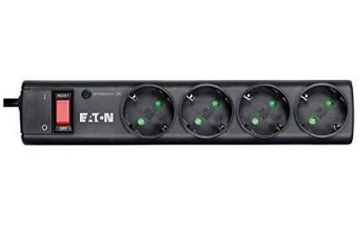 Multiprise/Parafoudre - Eaton Protection Strip 4 DIN - PS4D - 4 prises DIN  européennes - Noir - Prise / Multiprise - Eaton