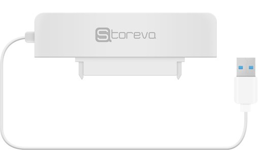 Storeva Klik Blanc - Boîtier disque 2,5" sans vis USB 3.0 UASP