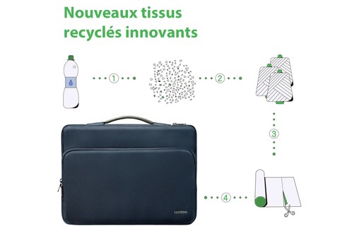 Sacoche pour MacBook Pro & Air 13" - Bleu marine - tomtoc Defender A14