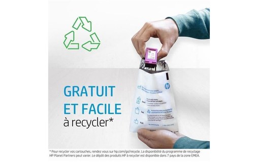 HP 953 pack de 4 cartouches d'encre authentiques, noir/cyan/magenta/jaune (6ZC69