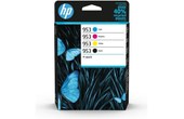 HP 953 pack de 4 cartouches d'encre authentiques, noir/cyan/magenta/jaune (6ZC69