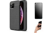Protection + Coque Rugged Leather Popsocket iPhone 11 Pro Max