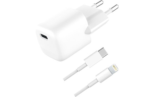 Chargeur USB-C 30 W GaN pour iPhone & iPad + câble USB-C/Lightning