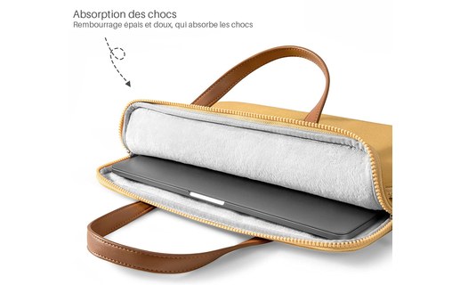 Sacoche pour MacBook Pro 13" et 14" - tomtoc Premium H21- Jaune