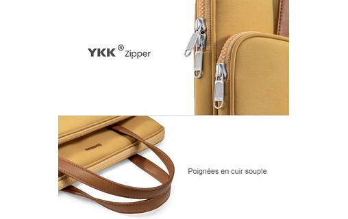 Sacoche pour MacBook Pro 13" et 14" - tomtoc Premium H21- Jaune