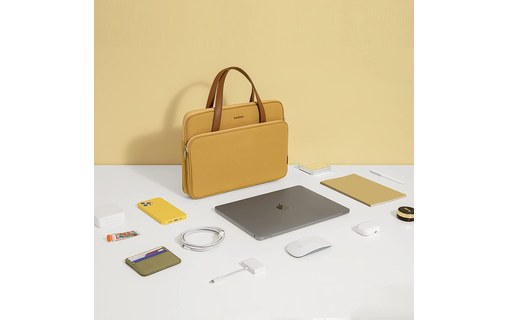 Sacoche pour MacBook Pro 13" et 14" - tomtoc Premium H21- Jaune