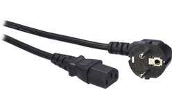 Câble d'alimentation secteur EU/FR 3 broches - 1,80 m - Noir