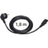 Câble d'alimentation secteur EU/FR 3 broches - 1,80 m - Noir
