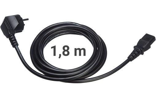 Câble d'alimentation secteur EU/FR 3 broches - 1,80 m - Noir